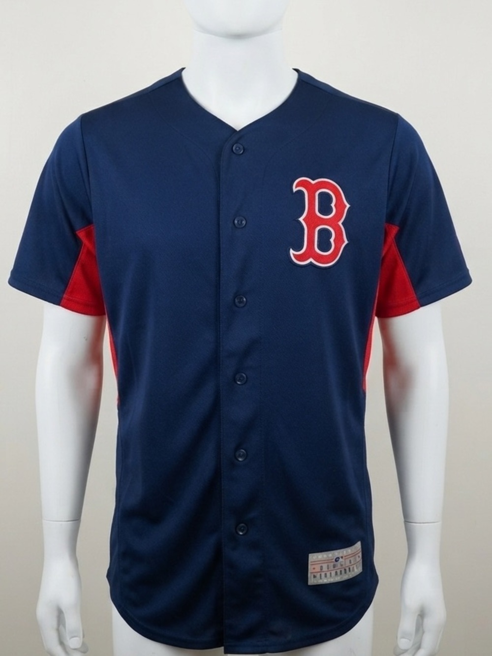 MLB Boston Red Sox Genuine Merchandise Jersey Navy Red TX3 Cool Large Like New